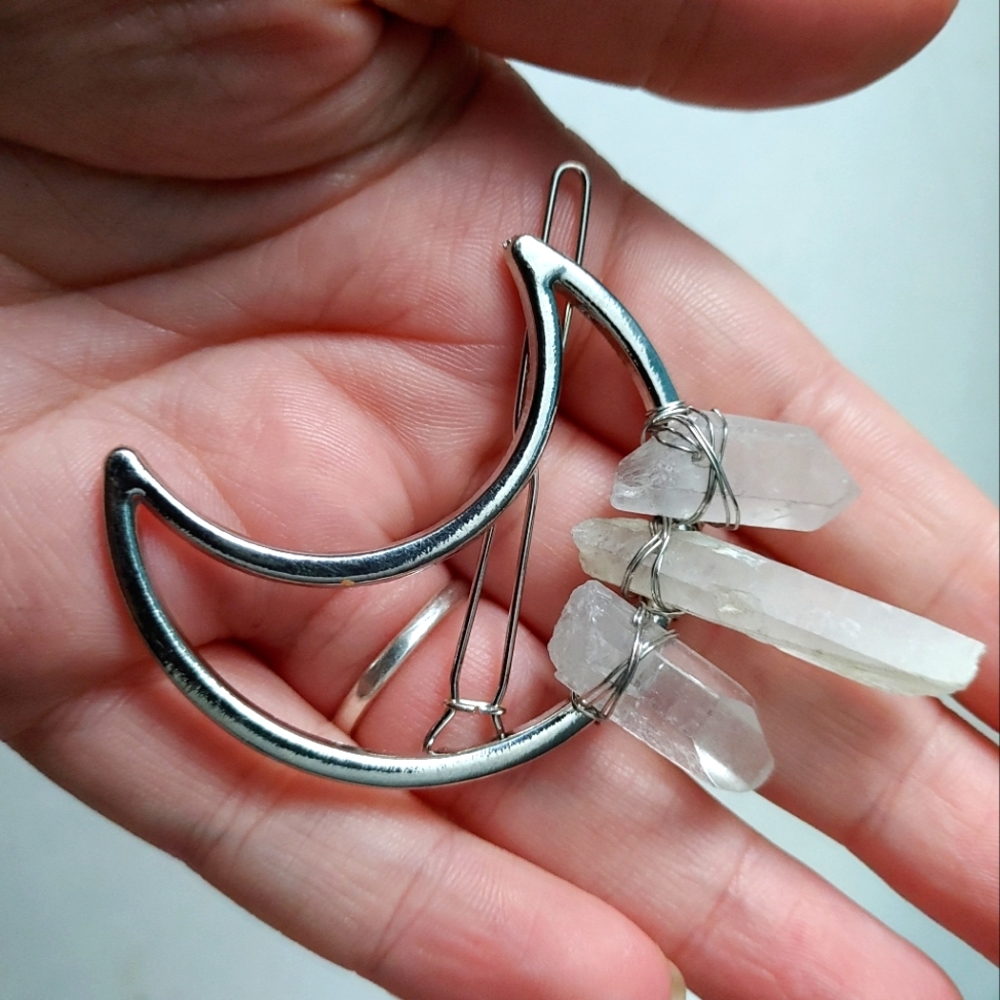 Moon Quartz Hair Clip - Picture 1 of 3